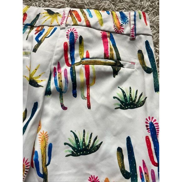 Ovi Multicolor Cactus Print High Waist Shorts M - Picture 10 of 13